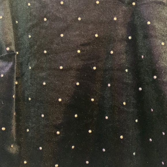 Crushed velvet black long sleeved crop top - Picture 3 of 4